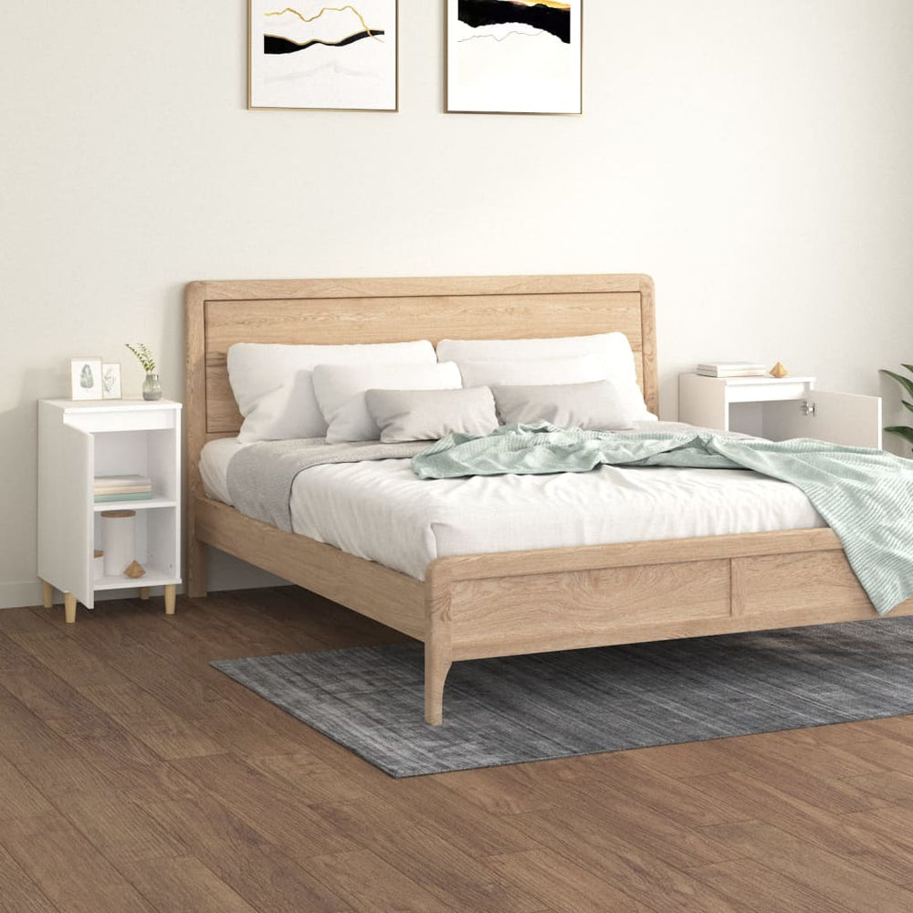 Nachtkastjes 2 st 40x35x70 cm bewerkt hout wit MeubelReus