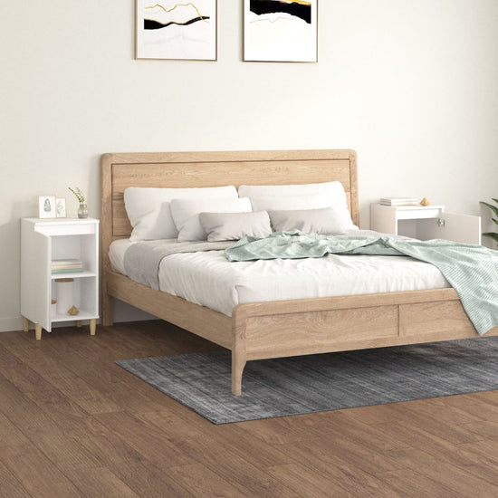 Nachtkastjes 2 st 40x35x70 cm bewerkt hout wit MeubelReus