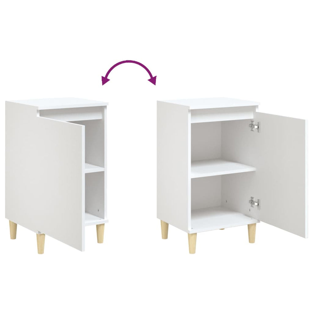 Nachtkastjes 2 st 40x35x70 cm bewerkt hout wit MeubelReus