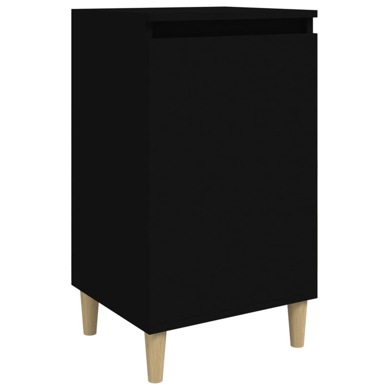 Nachtkastje 40x35x70 cm bewerkt hout zwart MeubelReus
