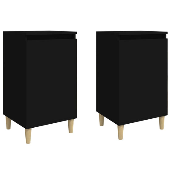 Nachtkastjes 2 st 40x35x70 cm bewerkt hout zwart MeubelReus