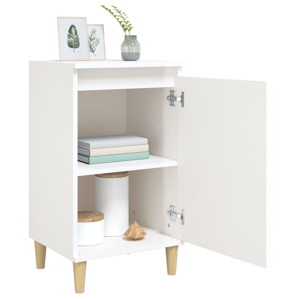 Nachtkastjes 2 st 40x35x70 cm bewerkt hout hoogglans wit MeubelReus