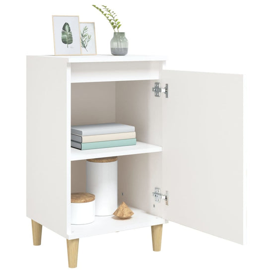 Nachtkastjes 2 st 40x35x70 cm bewerkt hout hoogglans wit MeubelReus
