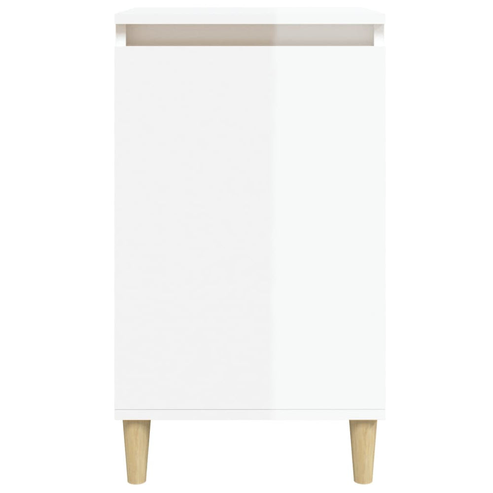 Nachtkastjes 2 st 40x35x70 cm bewerkt hout hoogglans wit MeubelReus
