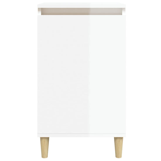 Nachtkastjes 2 st 40x35x70 cm bewerkt hout hoogglans wit MeubelReus