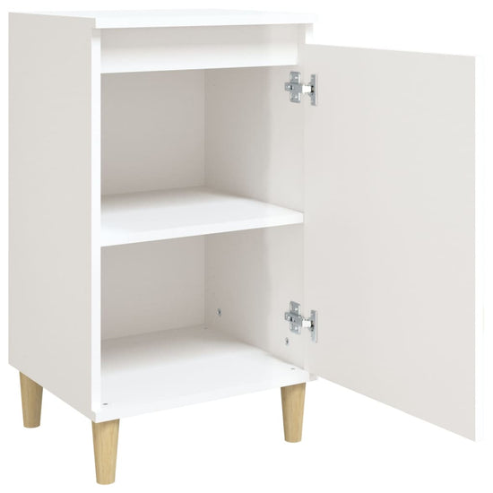 Nachtkastjes 2 st 40x35x70 cm bewerkt hout hoogglans wit MeubelReus