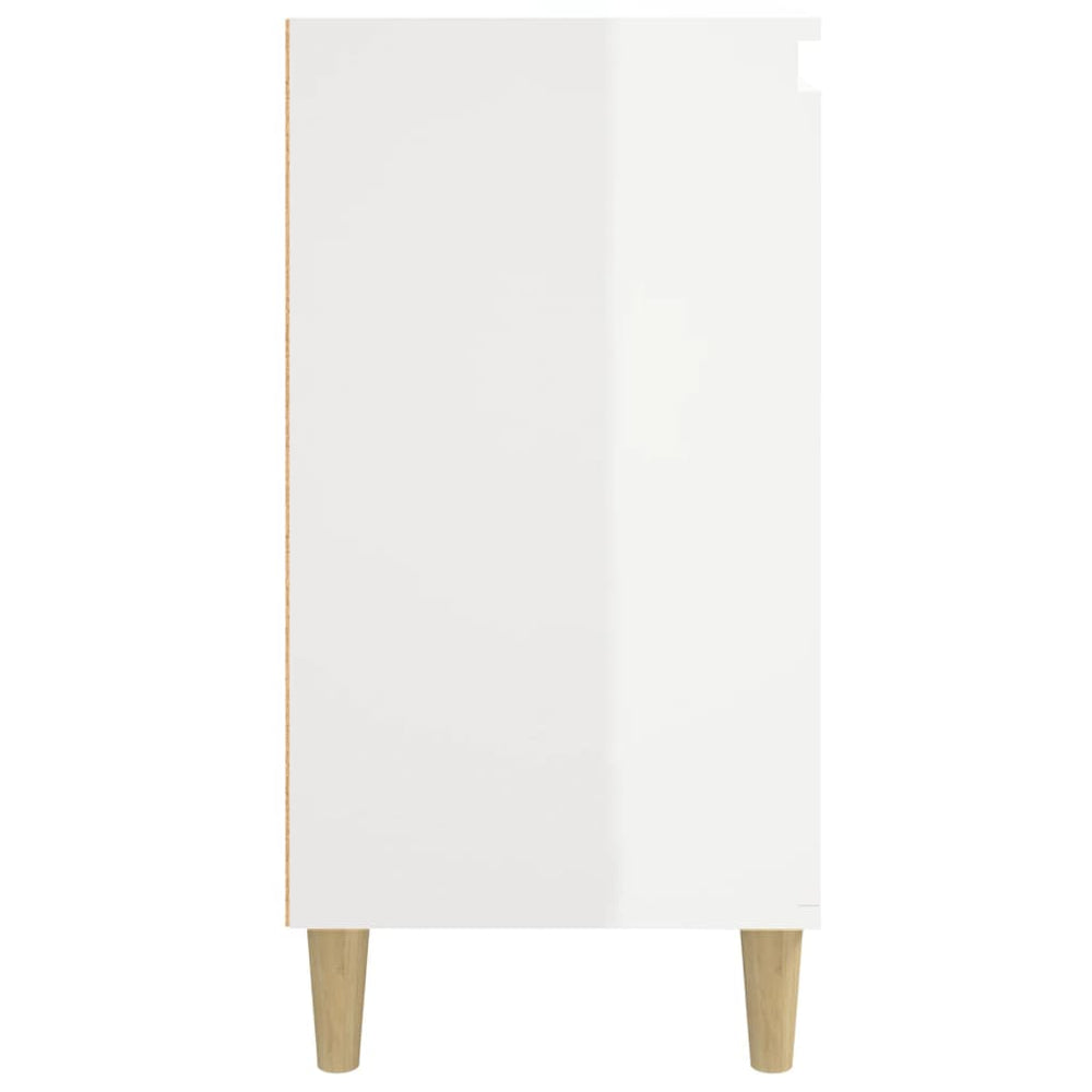 Nachtkastjes 2 st 40x35x70 cm bewerkt hout hoogglans wit MeubelReus