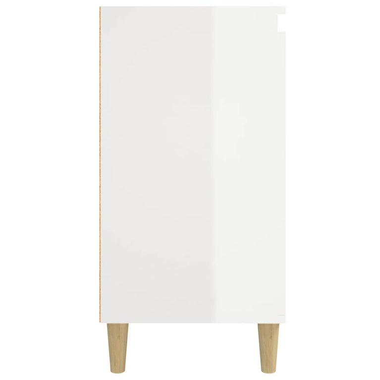 Nachtkastjes 2 st 40x35x70 cm bewerkt hout hoogglans wit MeubelReus