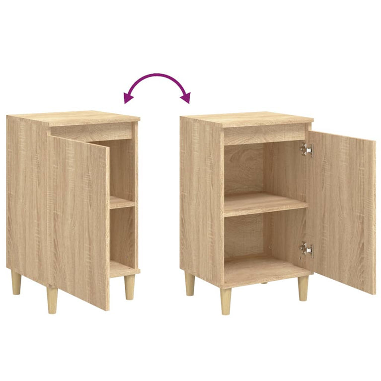 Nachtkastjes 2 st 40x35x70 cm bewerkt hout sonoma eikenkleurig MeubelReus
