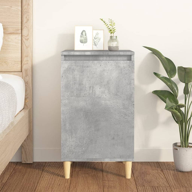 Nachtkastje 40x35x70 cm bewerkt hout betongrijs MeubelReus