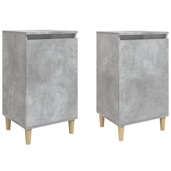 Nachtkastjes 2 st 40x35x70 cm bewerkt hout betongrijs MeubelReus