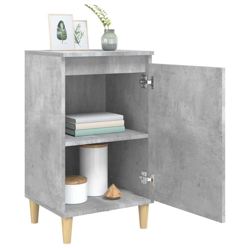 Nachtkastjes 2 st 40x35x70 cm bewerkt hout betongrijs MeubelReus