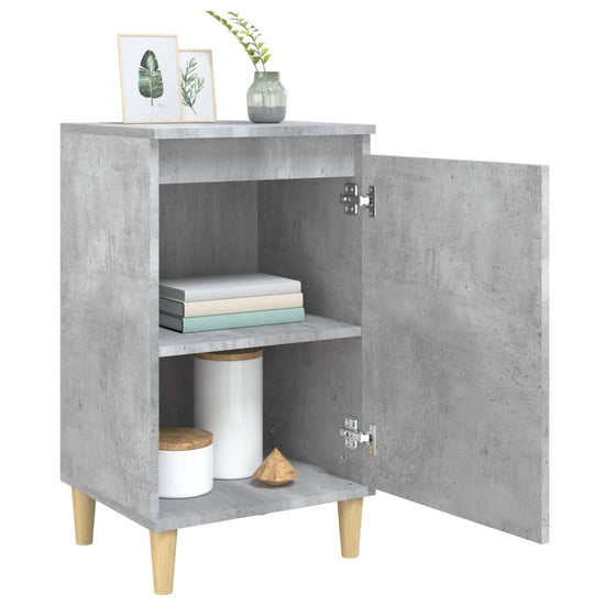 Nachtkastjes 2 st 40x35x70 cm bewerkt hout betongrijs MeubelReus