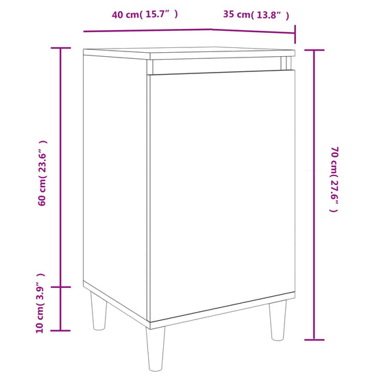Nachtkastjes 2 st 40x35x70 cm bewerkt hout betongrijs MeubelReus