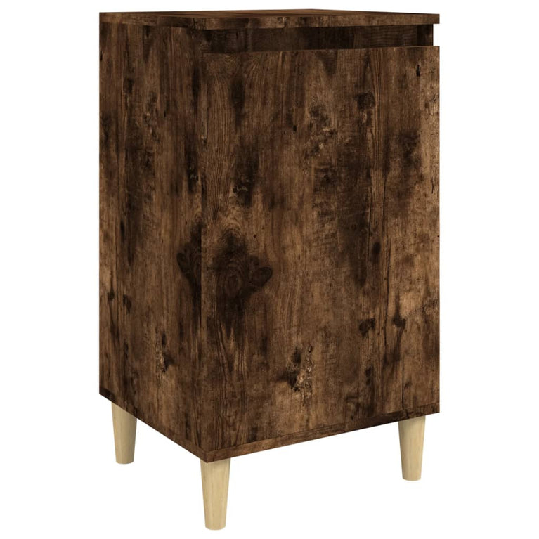 Nachtkastje 40x35x70 cm bewerkt hout gerookt eikenkleurig MeubelReus