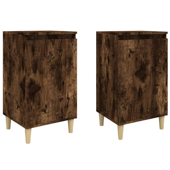 Nachtkastjes 2 st 40x35x70 cm bewerkt hout gerookt eikenkleurig MeubelReus