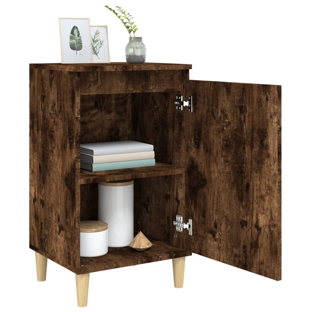 Nachtkastjes 2 st 40x35x70 cm bewerkt hout gerookt eikenkleurig MeubelReus