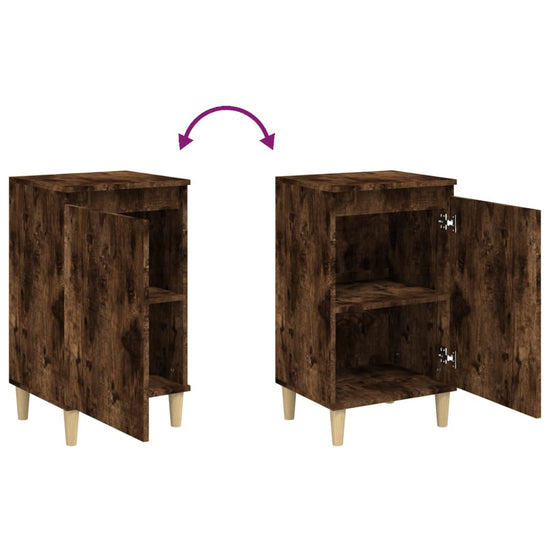 Nachtkastjes 2 st 40x35x70 cm bewerkt hout gerookt eikenkleurig MeubelReus