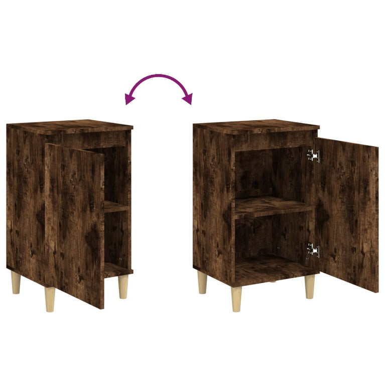 Nachtkastjes 2 st 40x35x70 cm bewerkt hout gerookt eikenkleurig MeubelReus