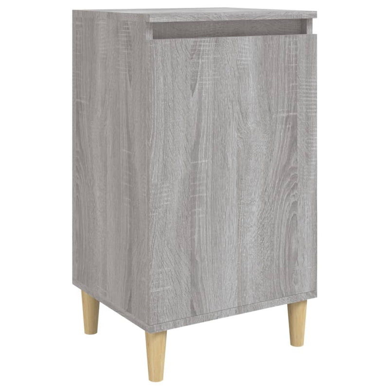 Nachtkastje 40x35x70 cm bewerkt hout grijs sonoma eikenkleurig MeubelReus
