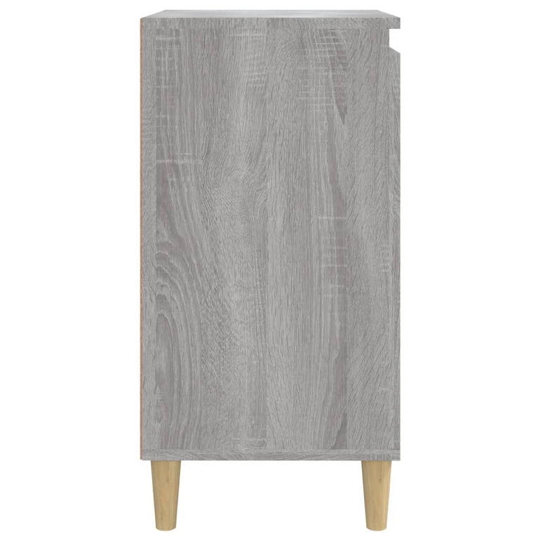 Nachtkastje 40x35x70 cm bewerkt hout grijs sonoma eikenkleurig MeubelReus