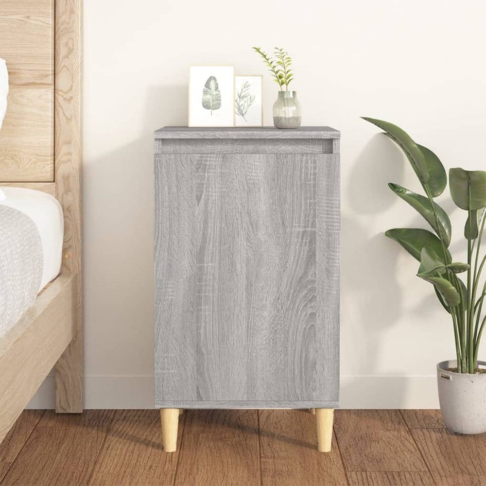 Nachtkastje 40x35x70 cm bewerkt hout grijs sonoma eikenkleurig MeubelReus