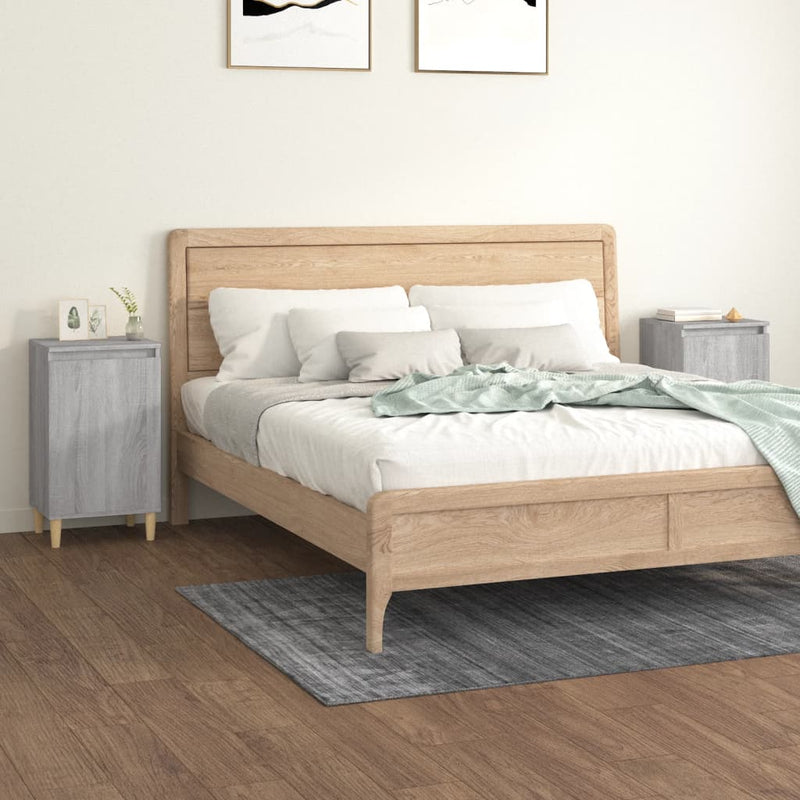Nachtkastjes 2 st 40x35x70 cm bewerkt hout grijs sonoma eiken MeubelReus