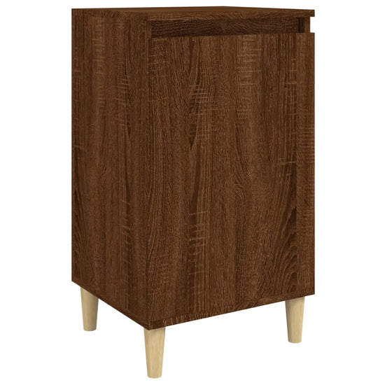 Nachtkastje 40x35x70 cm bewerkt hout bruin eikenkleur MeubelReus