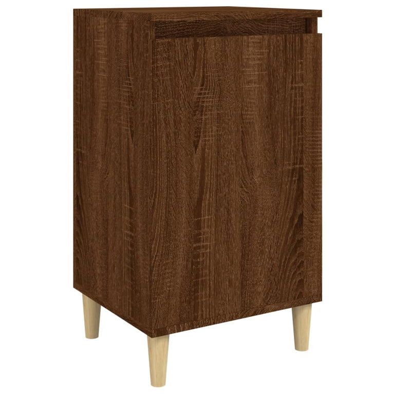 Nachtkastje 40x35x70 cm bewerkt hout bruin eikenkleur MeubelReus
