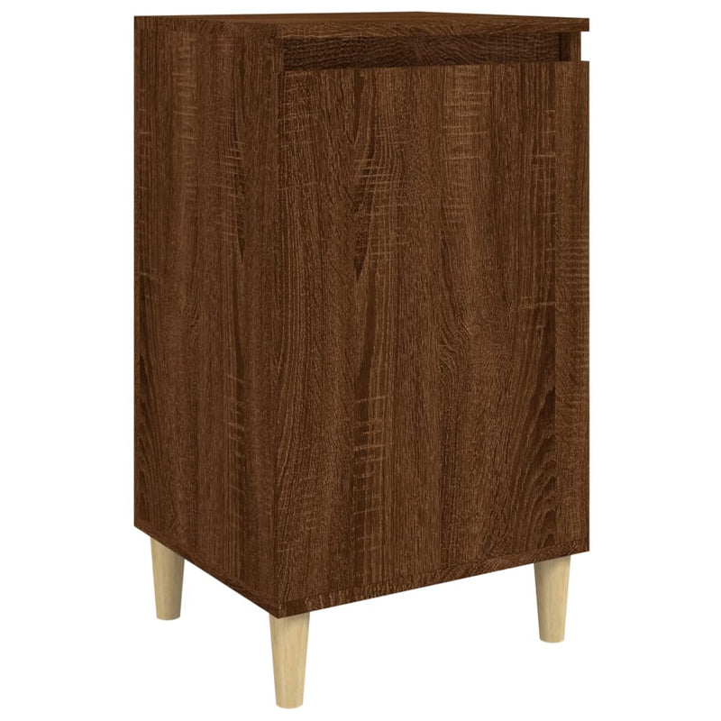 Nachtkastje 40x35x70 cm bewerkt hout bruin eikenkleur MeubelReus