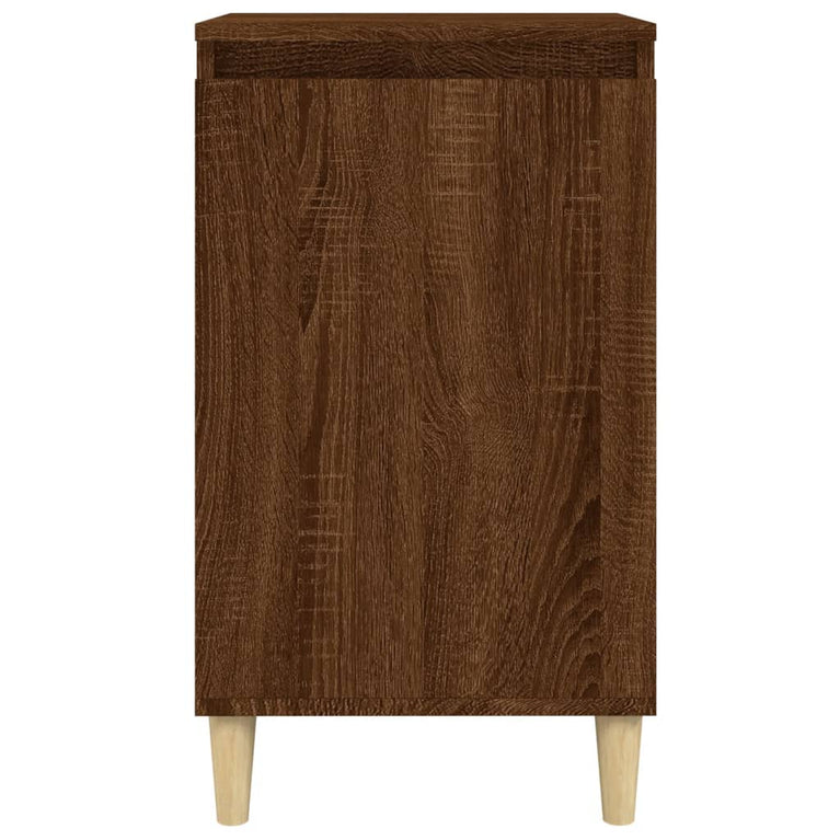 Nachtkastje 40x35x70 cm bewerkt hout bruin eikenkleur MeubelReus