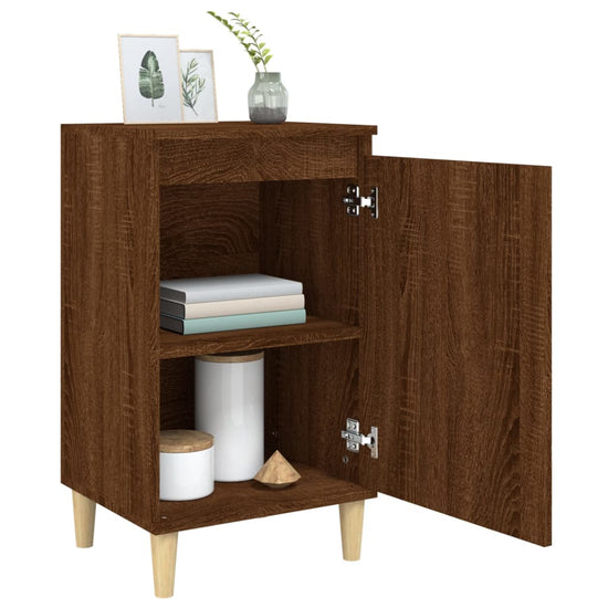 Nachtkastjes 2 st 40x35x70 cm bewerkt hout bruin eikenkleur MeubelReus