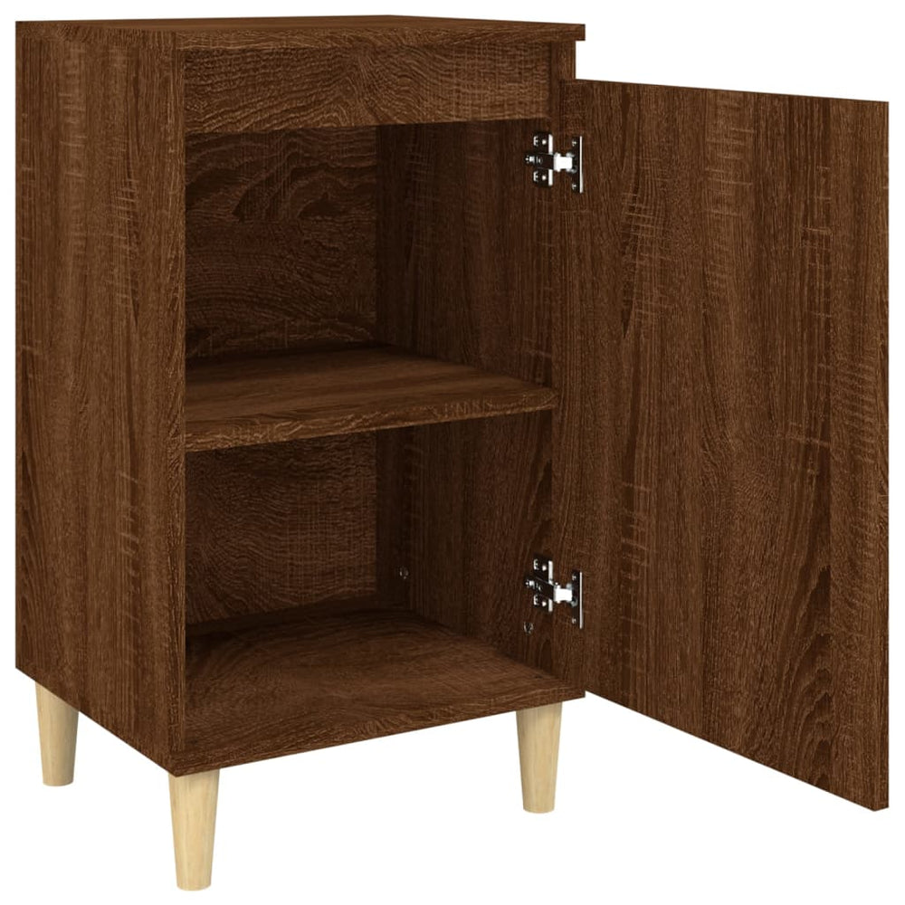 Nachtkastjes 2 st 40x35x70 cm bewerkt hout bruin eikenkleur MeubelReus