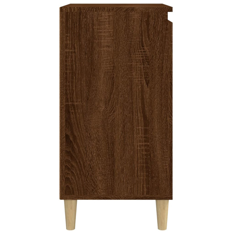 Nachtkastjes 2 st 40x35x70 cm bewerkt hout bruin eikenkleur MeubelReus