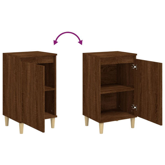 Nachtkastjes 2 st 40x35x70 cm bewerkt hout bruin eikenkleur MeubelReus