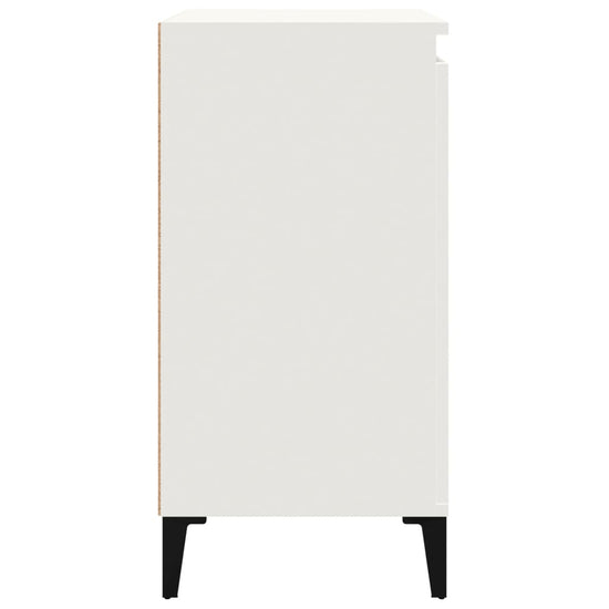 Nachtkastje 40x35x70 cm bewerkt hout wit MeubelReus