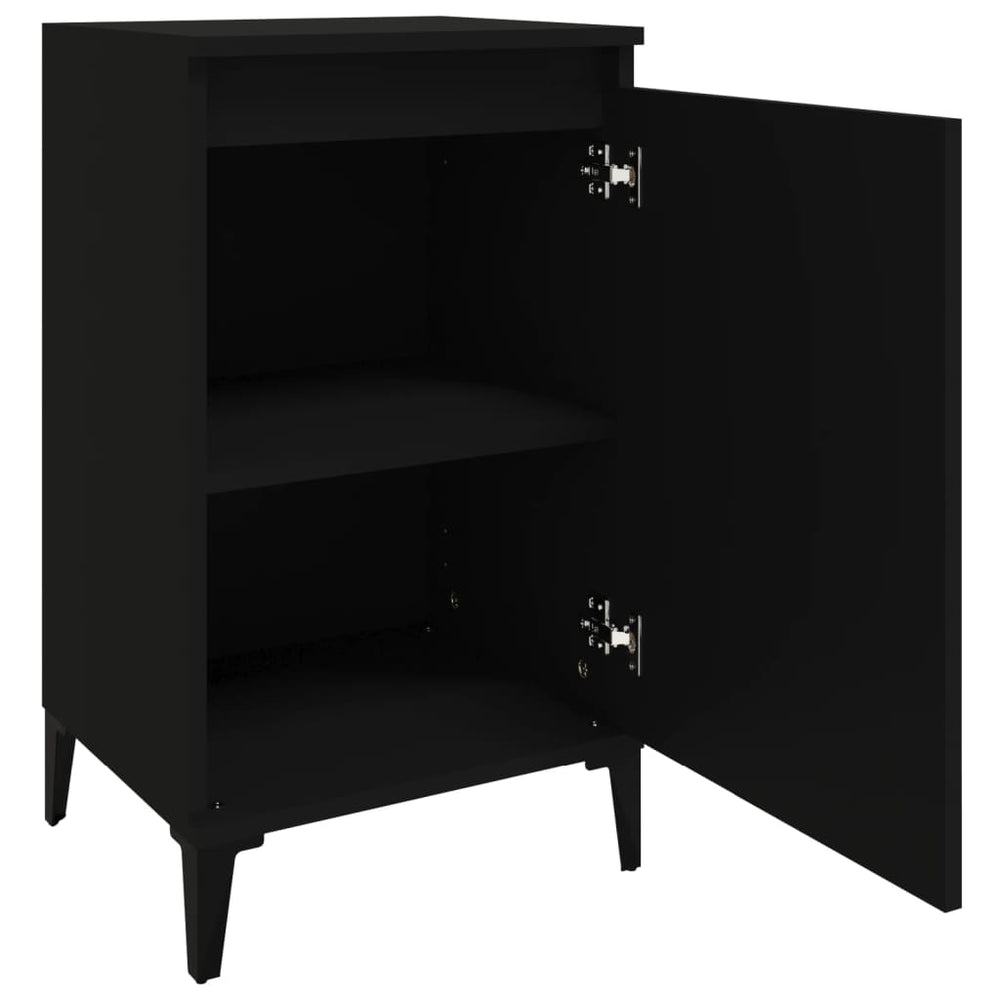 Nachtkastjes 2 st 40x35x70 cm bewerkt hout zwart MeubelReus
