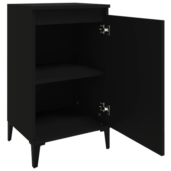 Nachtkastjes 2 st 40x35x70 cm bewerkt hout zwart MeubelReus