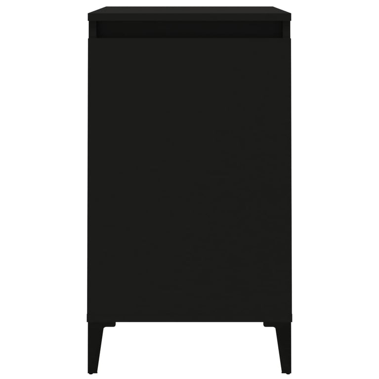 Nachtkastjes 2 st 40x35x70 cm bewerkt hout zwart MeubelReus