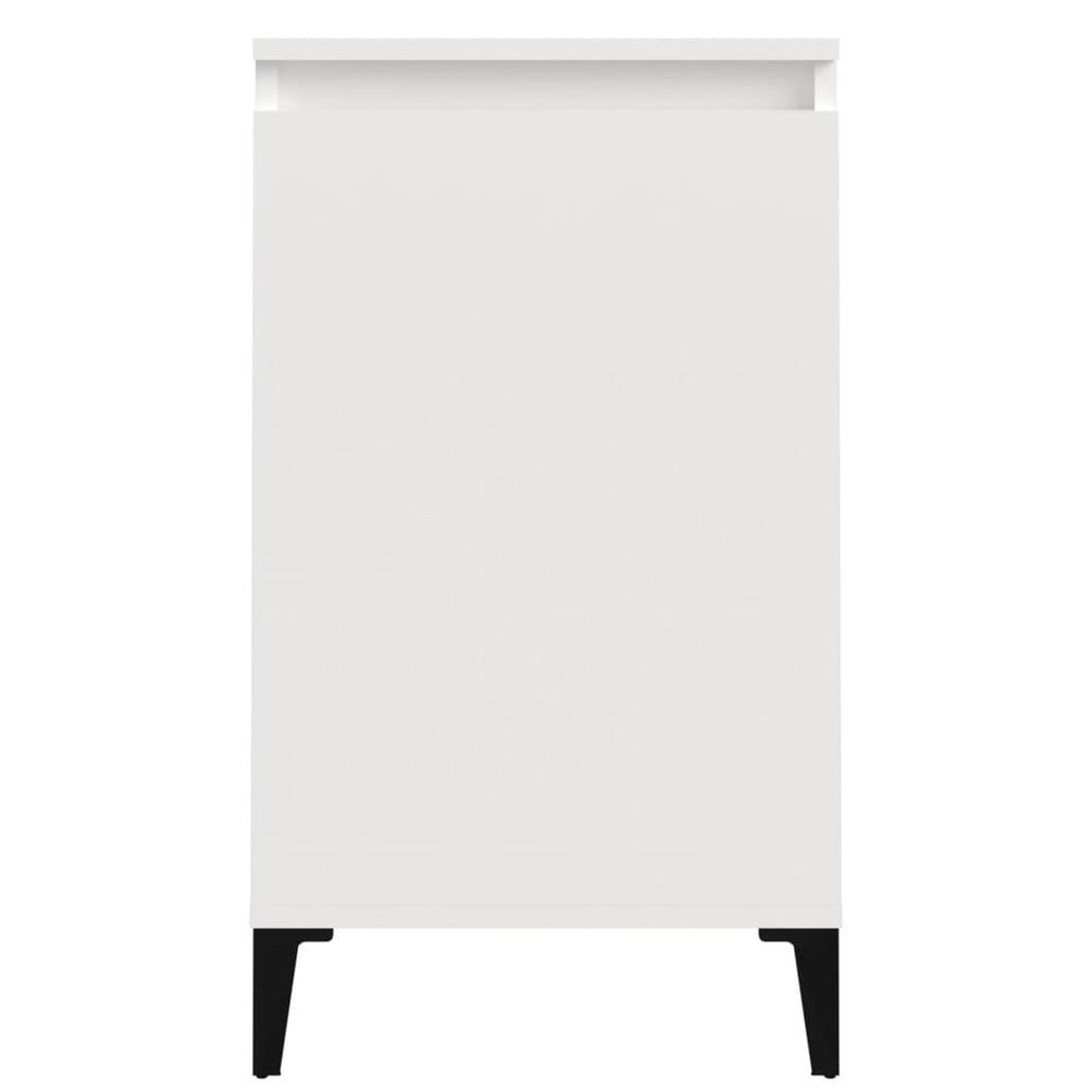 Nachtkastjes 2 st 40x35x70 cm bewerkt hout hoogglans wit MeubelReus