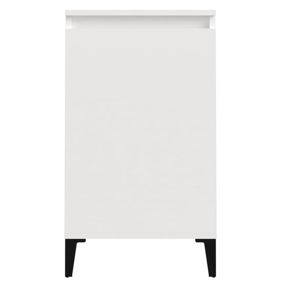 Nachtkastjes 2 st 40x35x70 cm bewerkt hout hoogglans wit MeubelReus