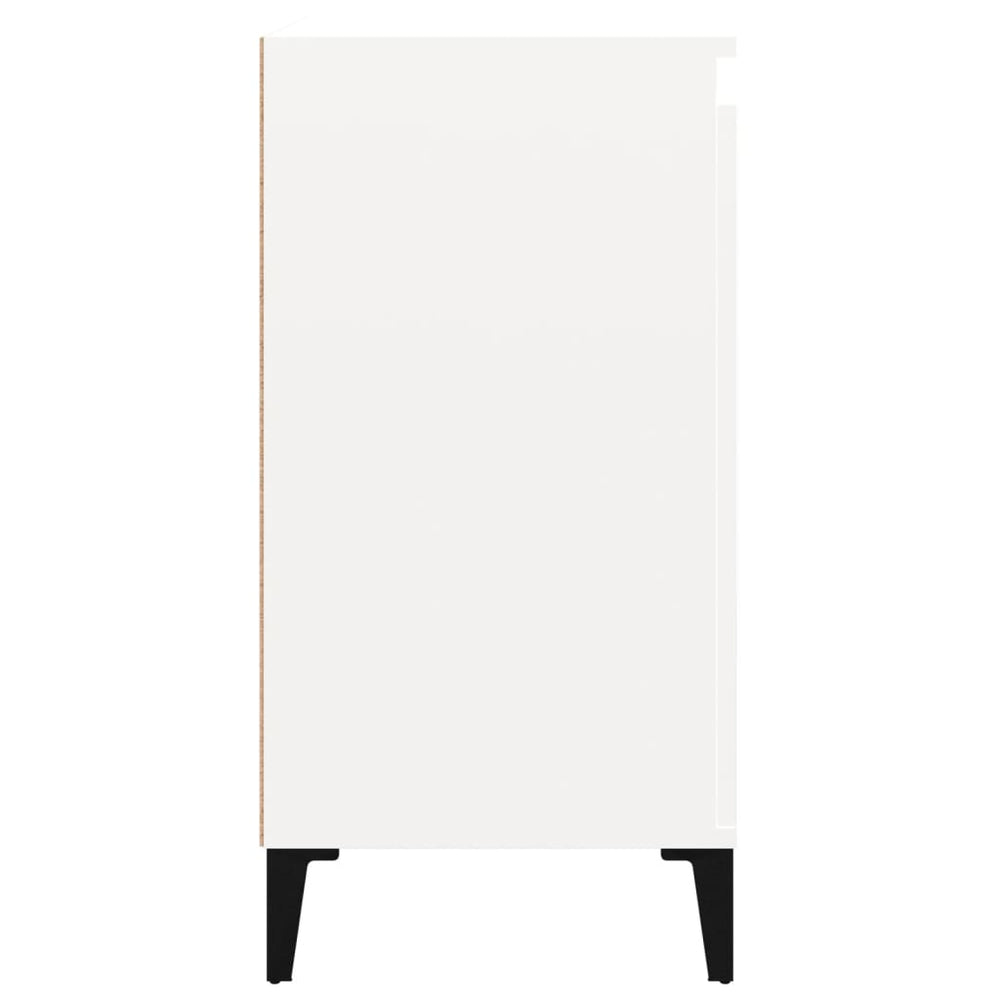 Nachtkastjes 2 st 40x35x70 cm bewerkt hout hoogglans wit MeubelReus