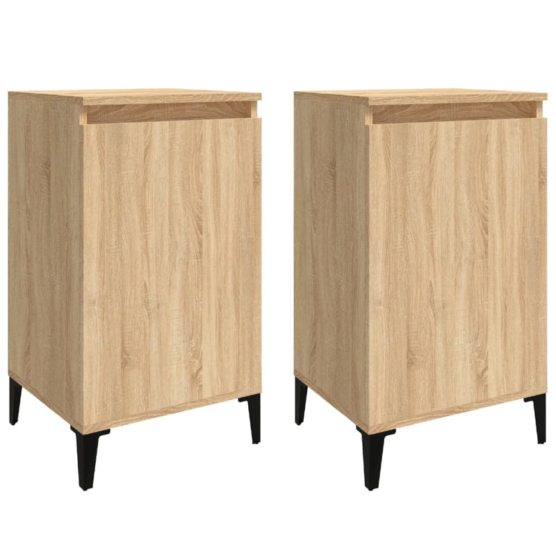 Nachtkastjes 2 st 40x35x70 cm bewerkt hout sonoma eikenkleurig MeubelReus