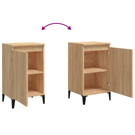 Nachtkastjes 2 st 40x35x70 cm bewerkt hout sonoma eikenkleurig MeubelReus