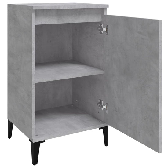 Nachtkastje 40x35x70 cm bewerkt hout betongrijs MeubelReus
