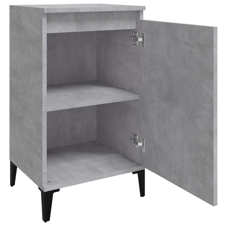 Nachtkastjes 2 st 40x35x70 cm bewerkt hout betongrijs MeubelReus