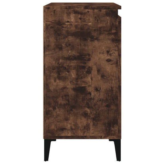 Nachtkastje 40x35x70 cm bewerkt hout gerookt eikenkleurig MeubelReus