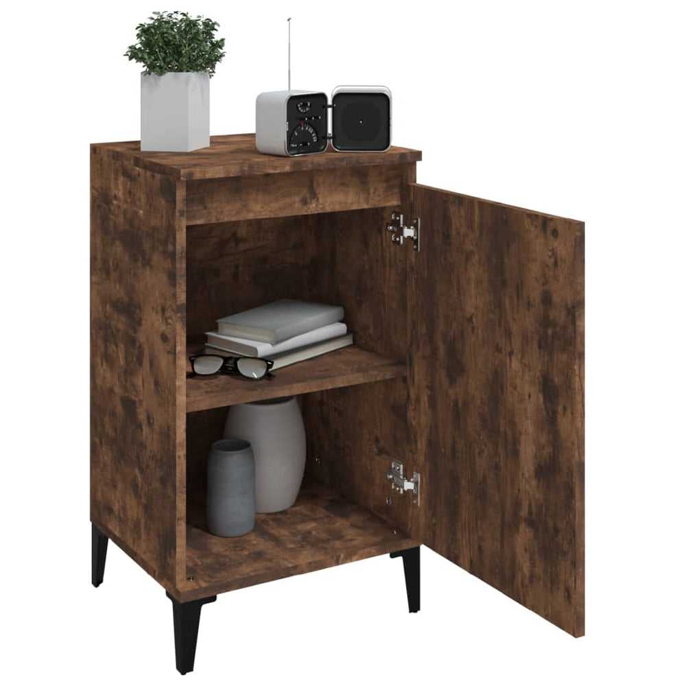 Nachtkastjes 2 st 40x35x70 cm bewerkt hout gerookt eikenkleurig MeubelReus