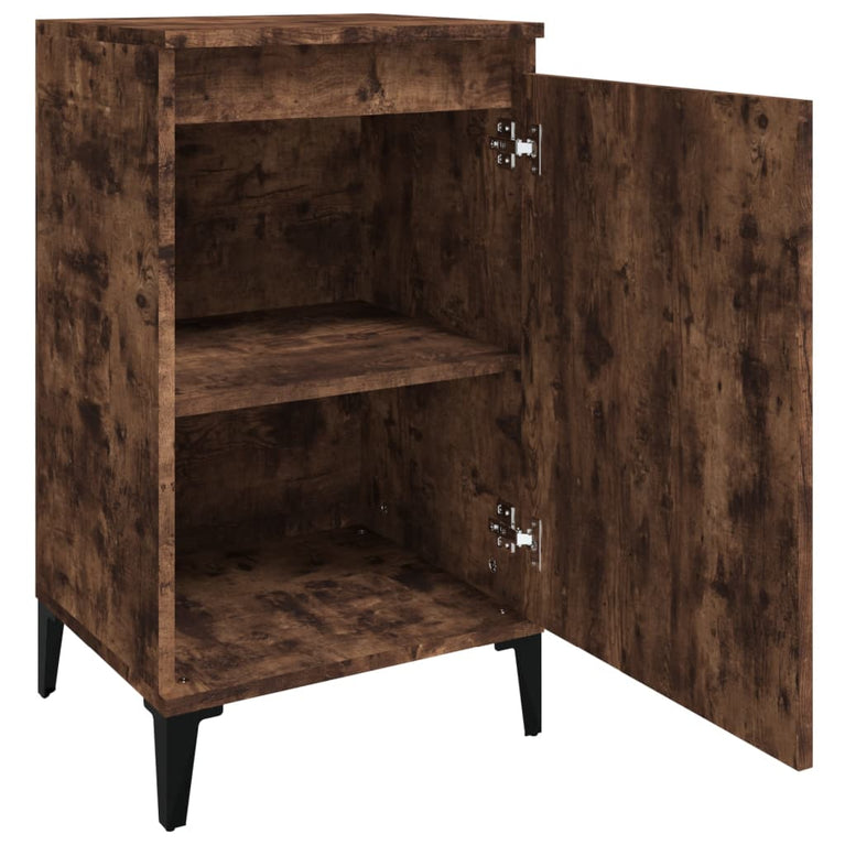 Nachtkastjes 2 st 40x35x70 cm bewerkt hout gerookt eikenkleurig MeubelReus