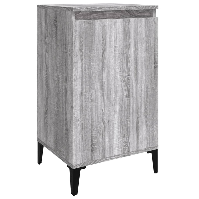 Nachtkastje 40x35x70 cm bewerkt hout grijs sonoma eikenkleurig MeubelReus
